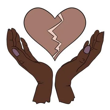 Hand drawn illustration of two human person hands holding in elegant gesture Stock Illustration