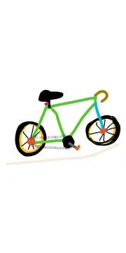 Hand drawn illustration, unique abstract bicycle for your creative needs. Illustrazione stock