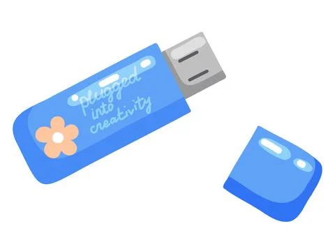 Hand Drawn Illustration of USB Flash Drive Stock-Illustration