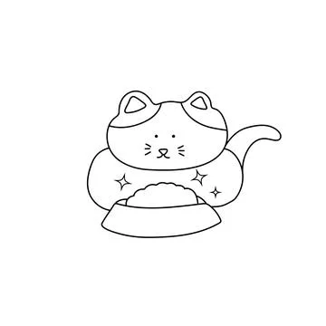 Hand drawn Illustration vector graphic Kids drawing style funny cute grey c.. Stock Illustration