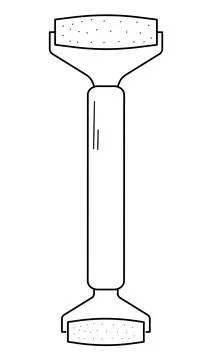 Hand drawn image of a roller massager for the face. A tool for facial skin care Stock Illustration
