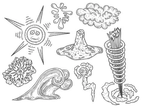 Hand drawn images Stock Illustration