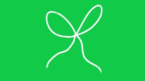 Hand Drawn Infinity Loop Intersection Line 2D Animation on Green Screen Video stock 336578798