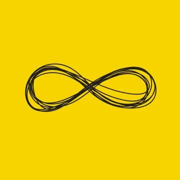 Hand drawn infinity sign Stock Illustration