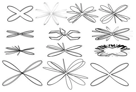 Hand drawn infographic different shapes line art. Doodles for artwork. Stock Illustration