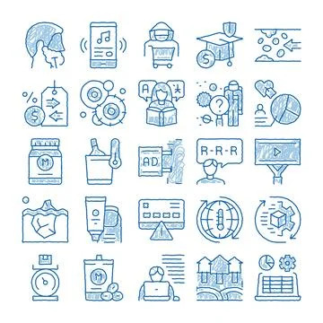 Hand drawn infographic elements collection for business and education Stock Illustration