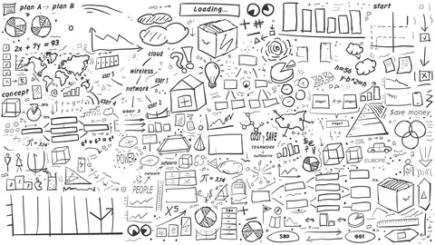 Hand-drawn infographics background Stock Footage 101792843
