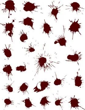 Hand drawn ink blots 스톡 일러스트