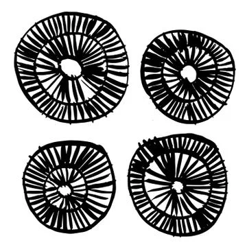 Hand-drawn ink collection Stock Illustration