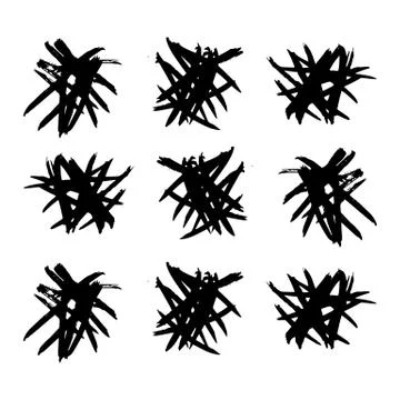 Hand-drawn ink collection Illustrazione stock