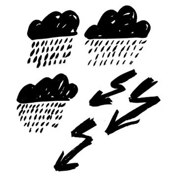 Hand-drawn ink collection Stock Illustration