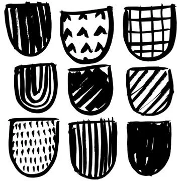 Hand-drawn ink collection Stock Illustration