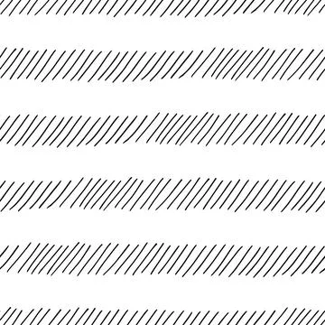 Hand drawn ink doodle simple pattern. Monochrome colors. Expressive seamless Stock Illustration