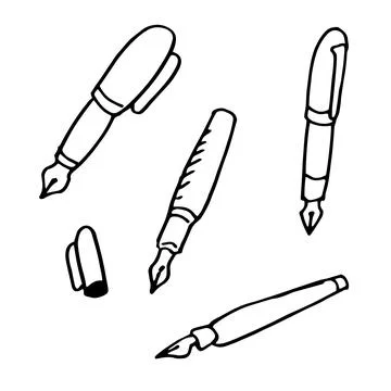 Hand drawn ink pen doodle Stock Illustration