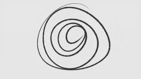 Hand drawn ink scribble circle animation with alpha channel, motion graphics. Stock-Footage 140838534