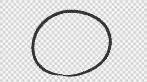 Hand drawn ink scribble circle animation frame with alpha channel, motion Stock-Footage 140838542