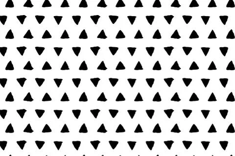 Hand drawn ink seamless pattern Stock Illustration