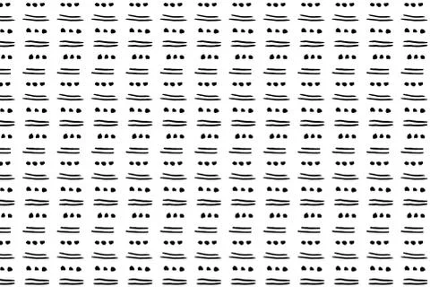 Hand drawn ink seamless pattern Stock Illustration