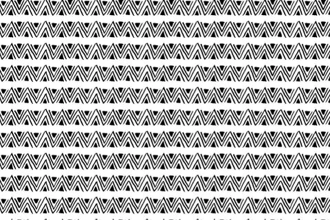 Hand drawn ink seamless pattern Stock Illustration