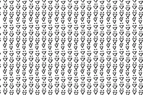 Hand drawn ink seamless pattern Stock Illustration