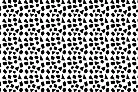 Hand drawn ink seamless pattern Stock Illustration