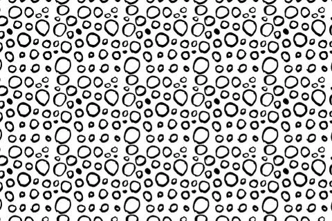 Hand drawn ink seamless pattern Stock Illustration