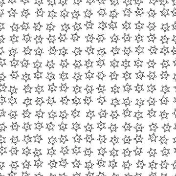 Hand drawn ink seamless pattern Stock Illustration