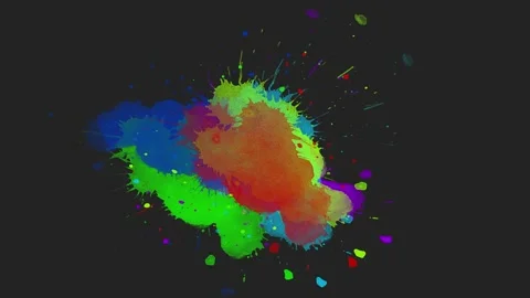 Hand Drawn Ink Splatter Animation Stock Footage 212599901