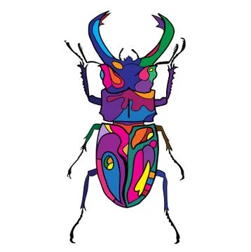 Hand drawn insect vector scribble icon illustration . Stock Illustration