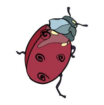 Hand drawn insect vector scribble icon illustration . Stock Illustration