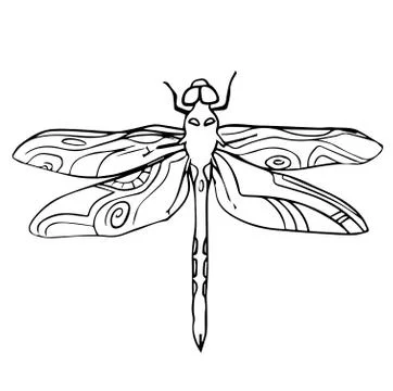Hand drawn insect vector scribble icon illustration . Stock Illustration