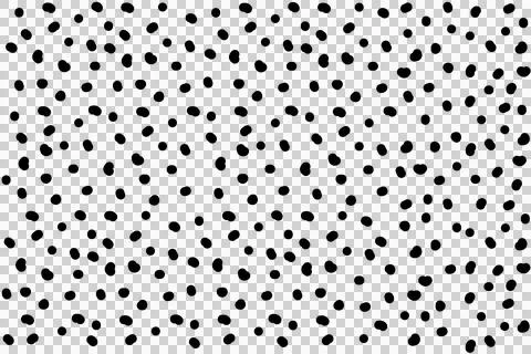 Hand Drawn Irregular Black Polka Dot Seamless Pattern Vector Background Stock Illustration