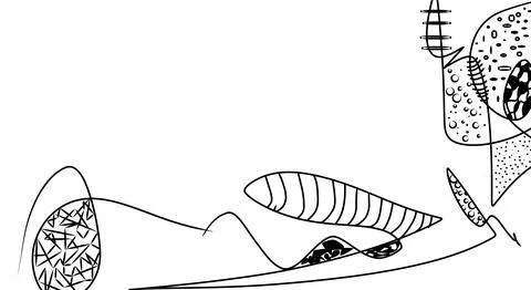 Hand Drawn isolated on white Stock Illustration