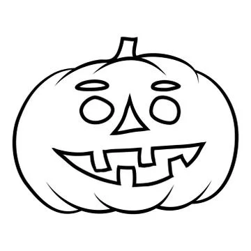 Hand drawn jack-o-lantern Stock Illustration