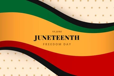 Hand drawn juneteenth background Stock Illustration