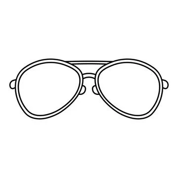 Hand drawn kids drawing Vector illustration sunglasses flat cartoon isolated Stock Illustration