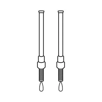 Hand drawn kids drawing Vector illustration Traffic light baton flat cartoo.. 스톡 일러스트