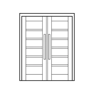 Hand drawn Kids drawing Vector illustration two panel stripped tile double .. Stock Illustration