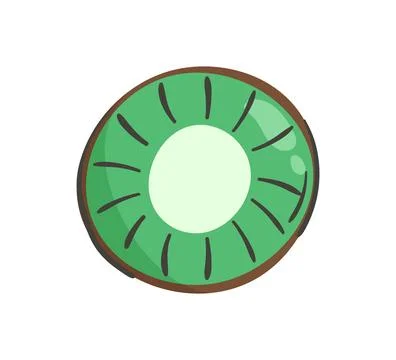 Hand drawn kiwi isolated on a white background. Vector illustration. Colorf.. Stock Illustration