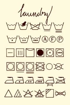 Hand drawn laundry graphic Illustrazione stock