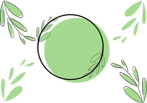 Hand drawn leaf background Stock Illustration