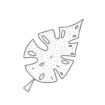 Hand drawn leaf icon in doodle style. Cartoon leaf vector icon for web design Stock Illustration