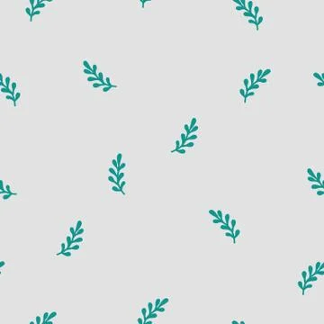 Hand drawn leafs seamless pattern Stock Illustration