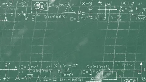 Hand Drawn learning symbol chalk texture on school Chalkboard Stock Footage 303548274