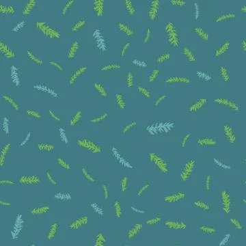 Hand drawn leaves seamless pattern. Simple floral vector background. Surface Illustrazione stock