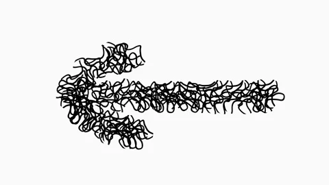 Hand Drawn Left Arrow Motion Stock Footage 323373091