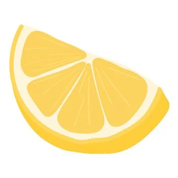 Hand Drawn Lemon Wedge Stock Illustration