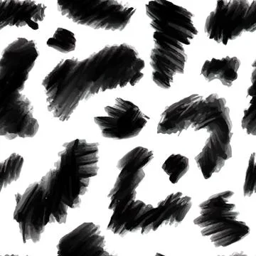 Hand drawn leopard skin seamless pattern. Abstract animal fur wallpaper. イラスト素材