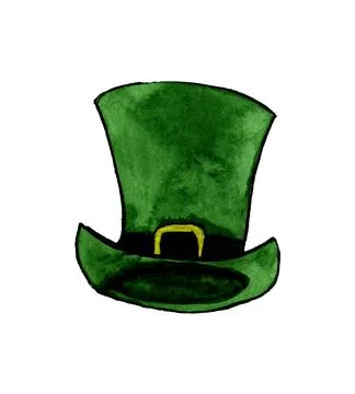 Hand drawn leprechaun hat clipart Stock Illustration