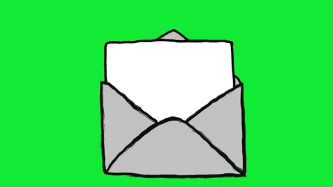 Hand-Drawn Letter 2D Animation Green Screen Asset | Fun 2D Animated Letter for V Video stock 327294253